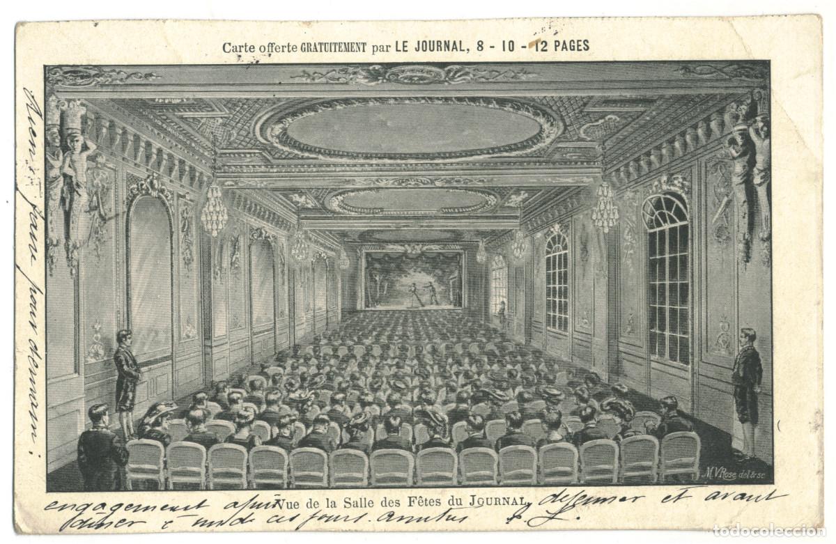 Postales: PARIS_Le Journal Salle des F&ecirc;tes_Sin datos / Teatros Francia
