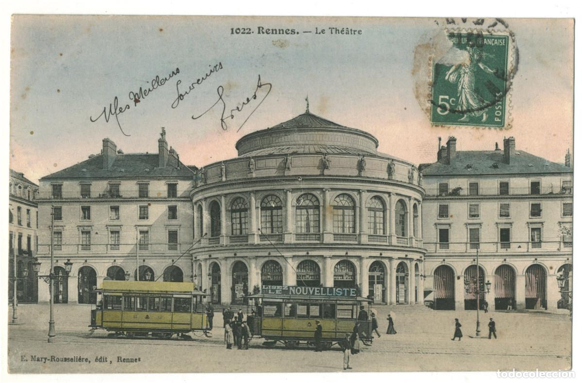 Postkarten: RENNES_The&acirc;tre_E. Mary Rousseli&eacute;re 1022 / Teatros Francia