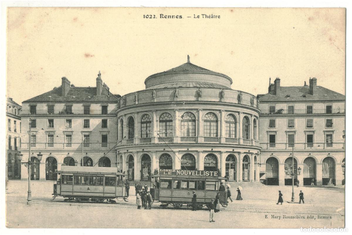 Postkarten: RENNES_The&acirc;tre_E. MAry Rousseli&eacute;re 1022 / Teatros Francia