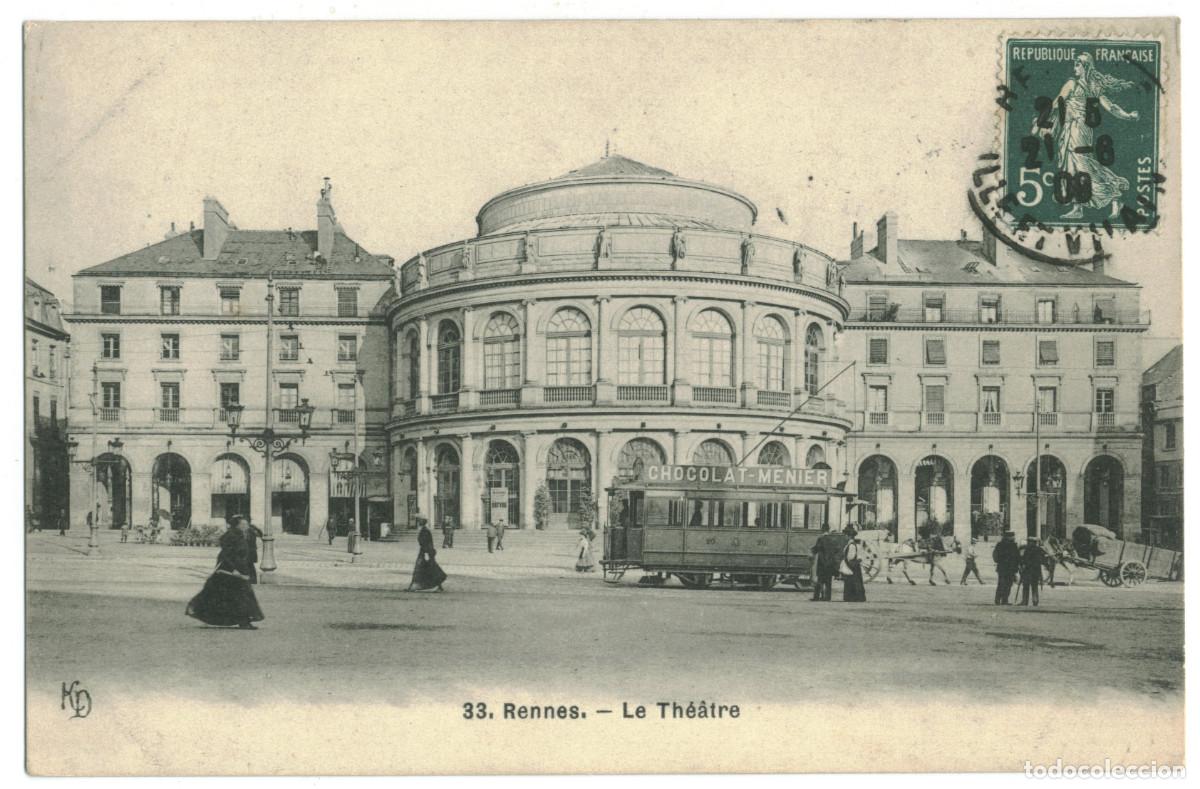 Postcards: RENNES_The&acirc;tre_KD 33 / Teatros Francia