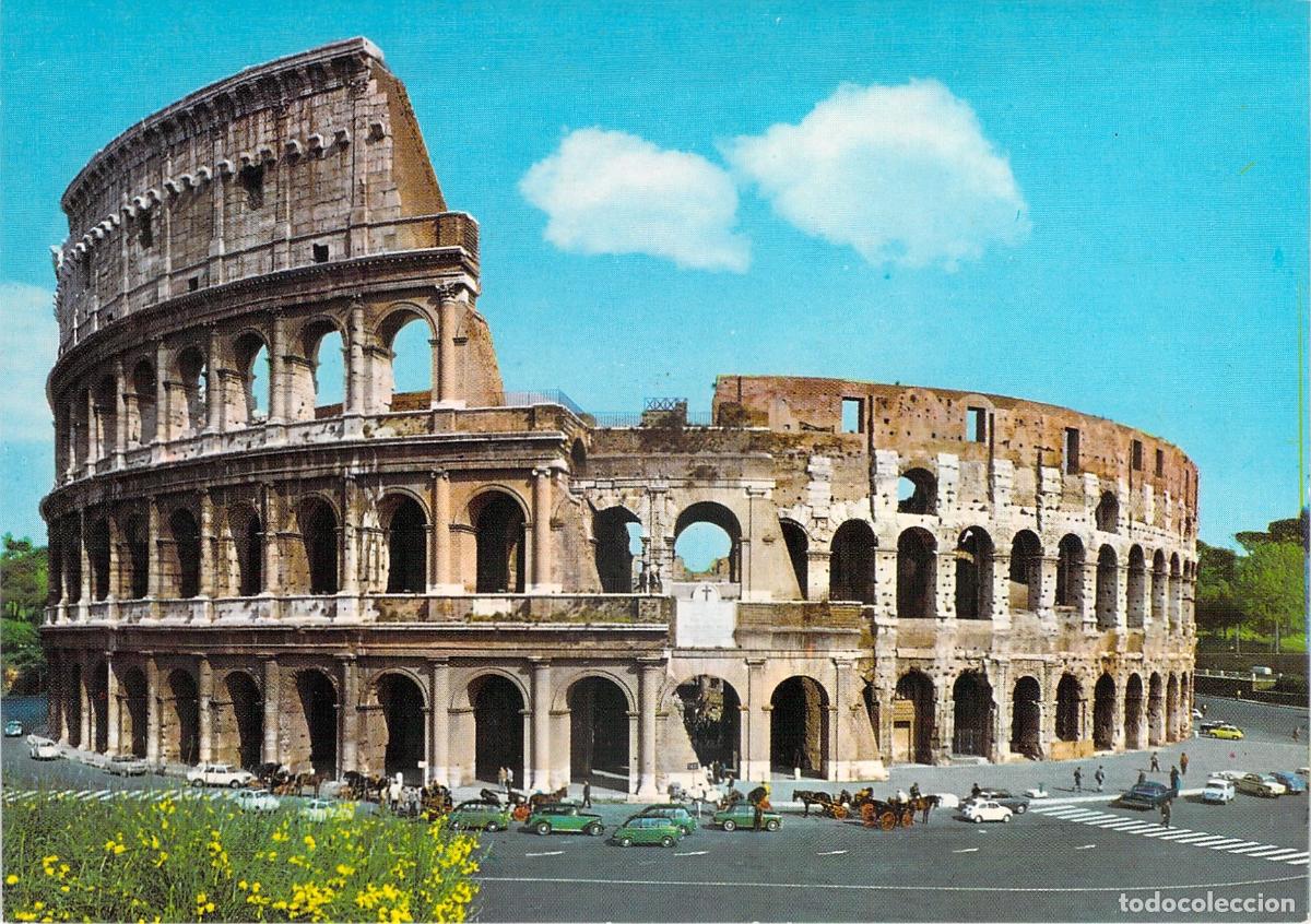Postales: Postal de Roma, El Coliseo Romano, Italia