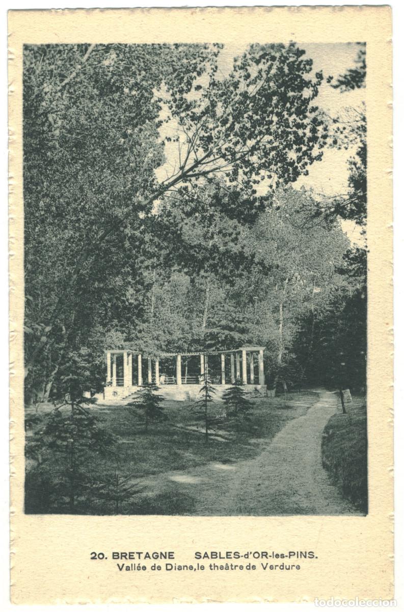 Postales: SABLES D'OR LES PINS_Vall&eacute;e de Diane Th&eacute;&acirc;tre de Verdure_G. Thaumoux 20 / Teatros Francia