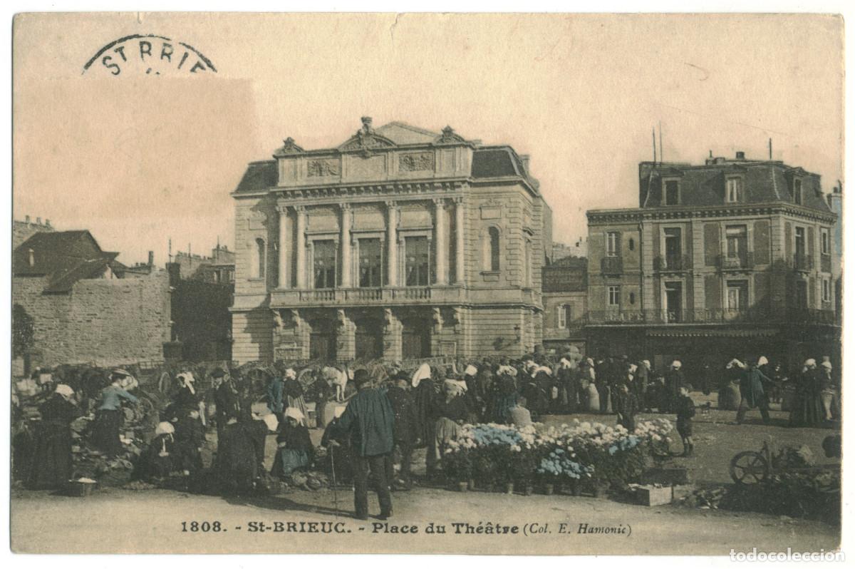 Postales: SAINT BRIEUC_Th&eacute;&acirc;tre_E. Hamonic 1808 / Teatros Francia