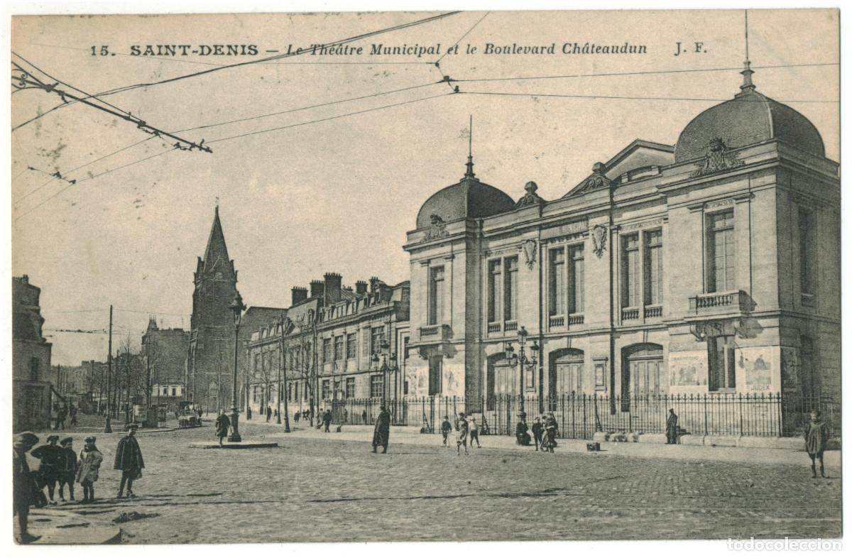 Postales: SAINT DENIS_Th&eacute;&acirc;tre Municipal_J. F. 15 / Teatros Francia