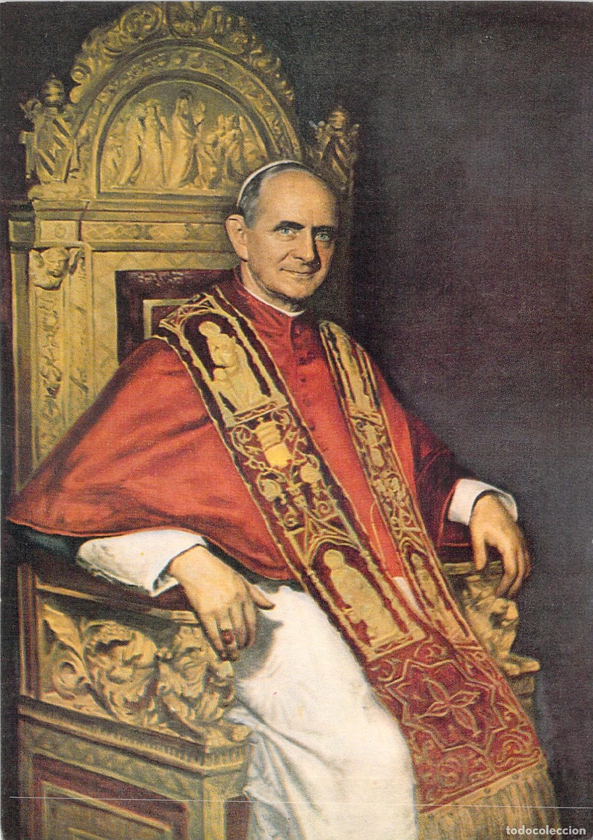Postales: Postal de Recuerdo de F&aacute;tima con Retrato del Papa Pablo VI