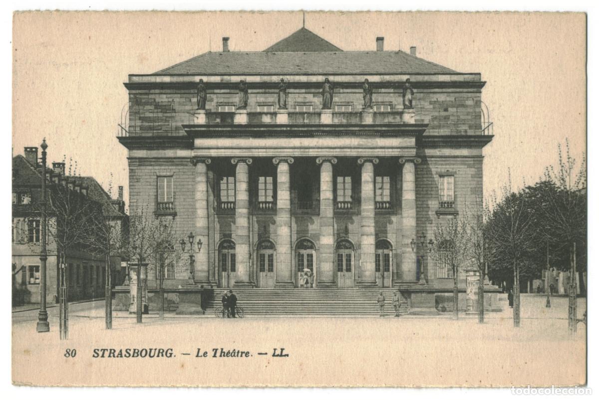 Postales: STRASBOURG_Th&eacute;&acirc;tre_L&eacute;vy et Neurdein 80 / Teatros Francia