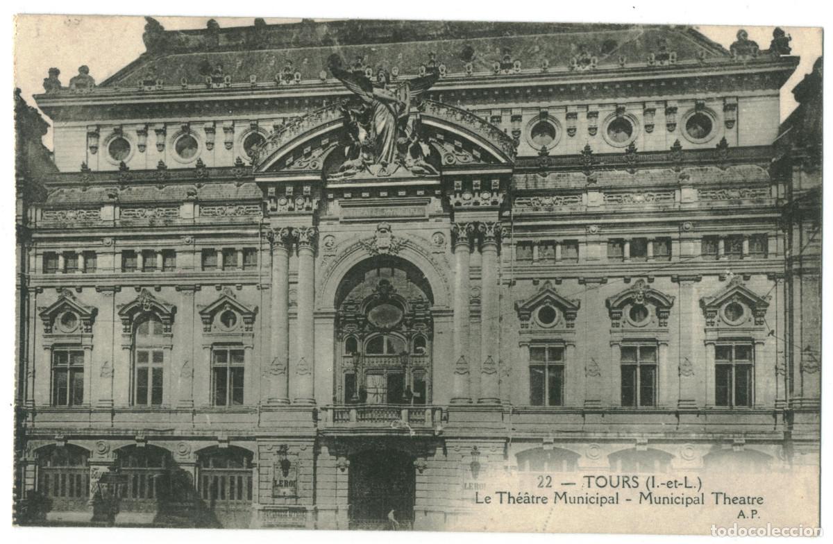 Cartes Postales: TOURS_Th&eacute;&acirc;tre Municipal_A. Papeghin 22 / Teatros Francia