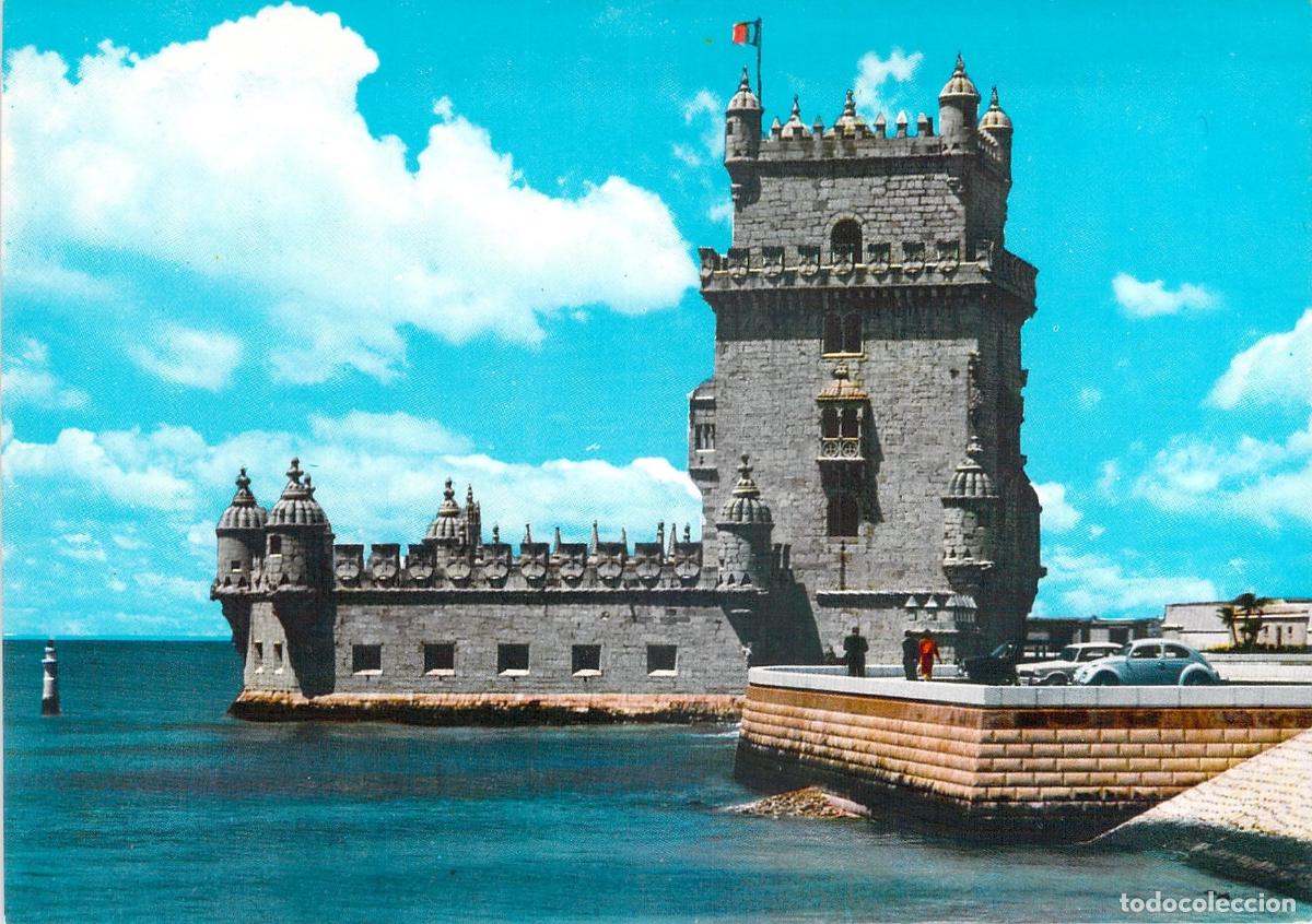 Postales: Postal de la Torre de Bel&eacute;m en Lisboa, Portugal