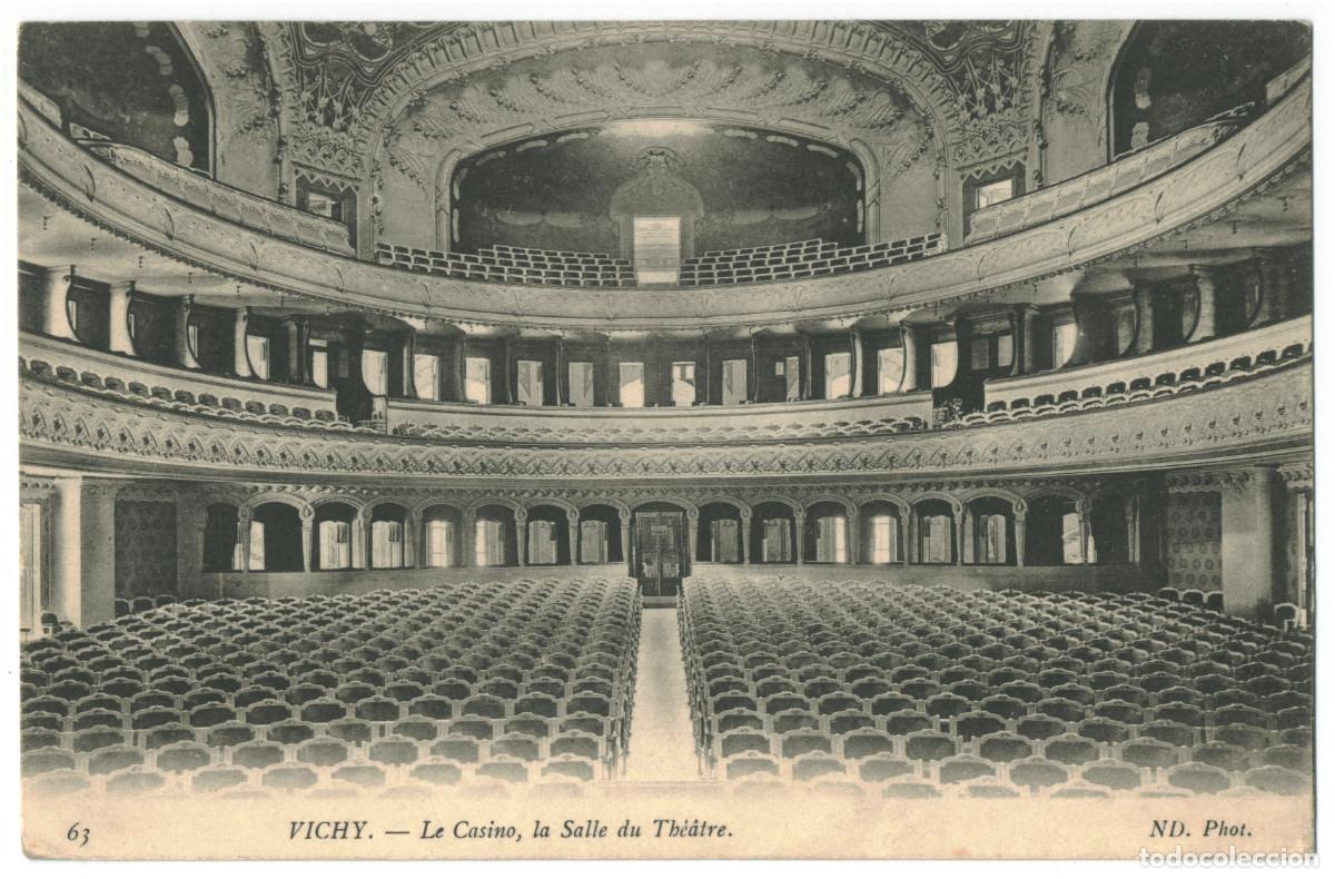Postales: VICHY_Casino Salle dur Th&eacute;&acirc;tre_ND 63 / Teatros Francia