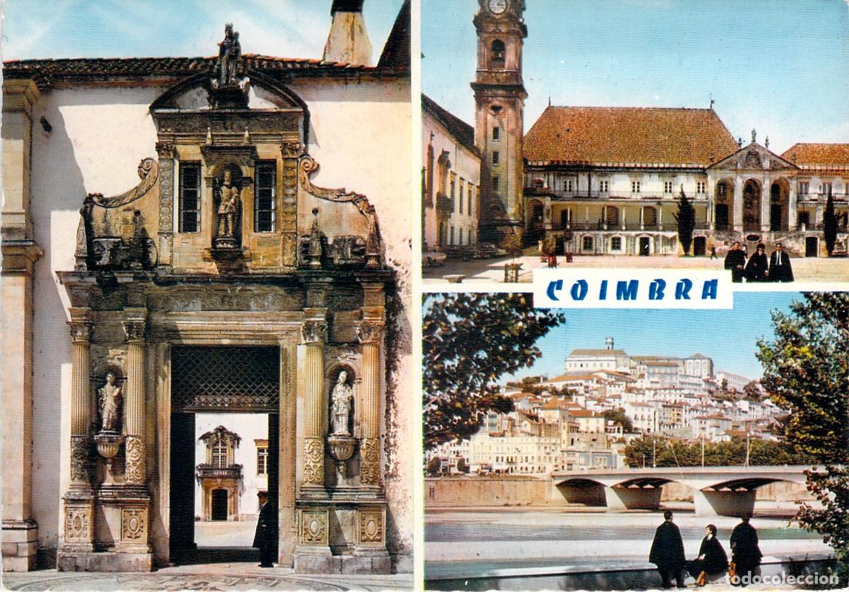 Postales: Postal de Coimbra con Vistas de la Universidad y el R&iacute;o Mondego
