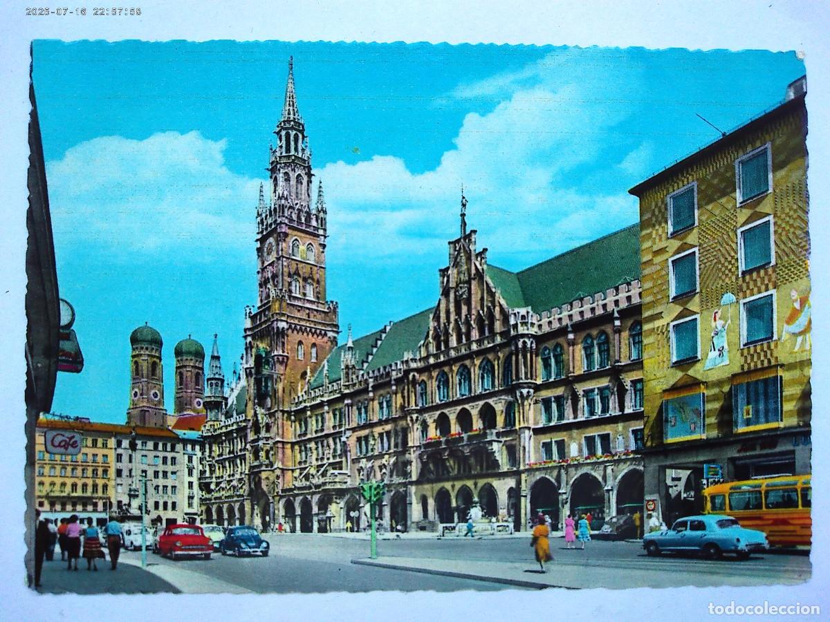 Postales: POSTAL DE MUNICH ( MUNCHEN , ALEMANIA ): AYUNTA MIENTO Y CATEDRAL . A&Ntilde;OS 50