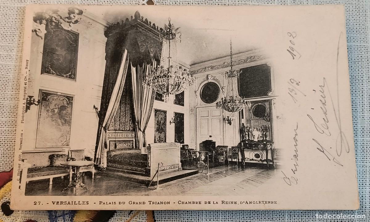 Postales: POSTAL FRANCIA | VERSALLES - DORMITORIO DE LA REINA DE INGLATERRA / CIRCULADA