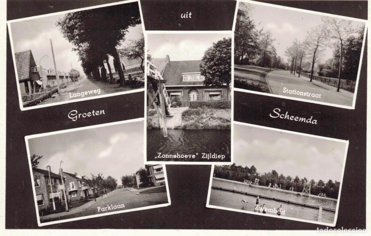 Postales: TARJETA POSTAL - GROETEN UIT SCHEEMDA - LANGEWEG - PARKLAAN - ZWEMBOD - SIN CIRCULAR