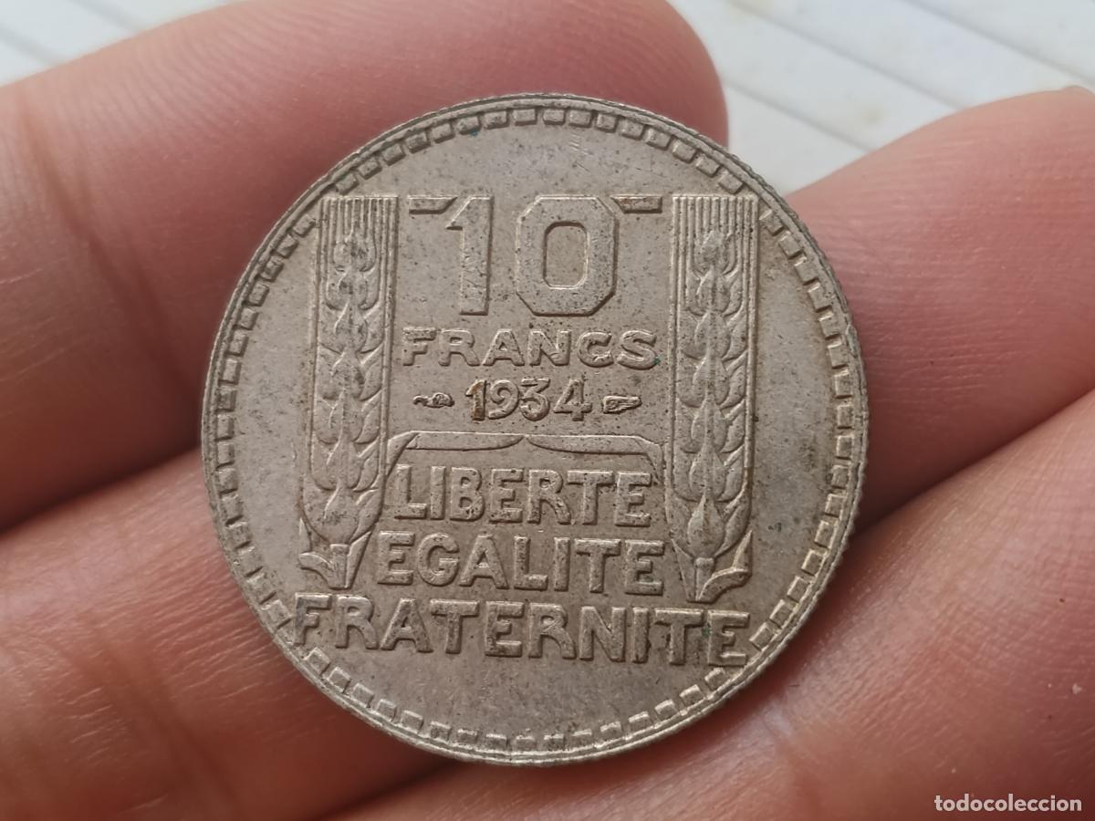 Postales: Francia 10 francos de plata 1934