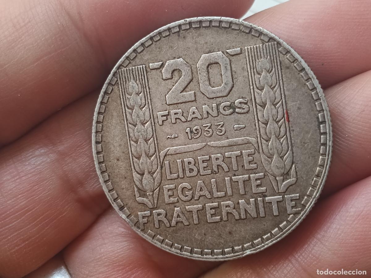 Postales: 20 francos 1929 Francia, plata