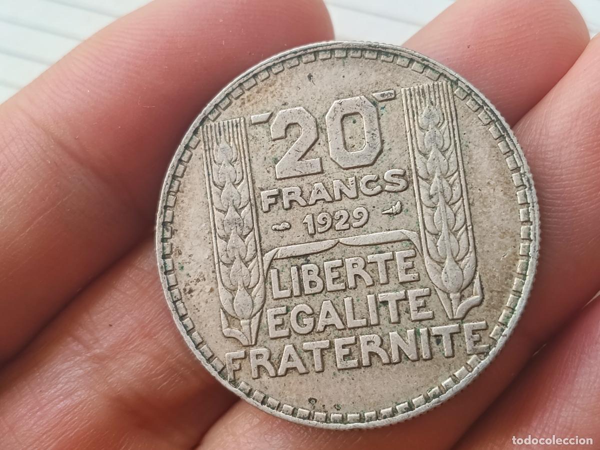 Postales: 20 francos 1933 Francia, plata