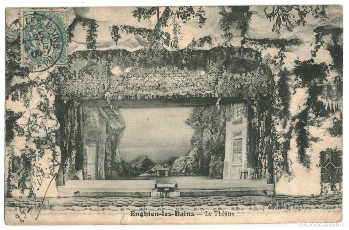 Postales: ENGHIEN LES BAINS_Th&eacute;&acirc;tre_J. Moirand / Teatros Francia