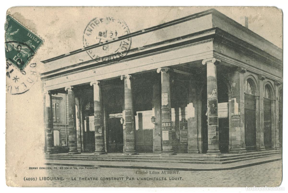 Postales: LIBOURNE_Th&eacute;&acirc;tre_Henry Guhlier & L&eacute;on Aubert 4095 / Teatros Francia