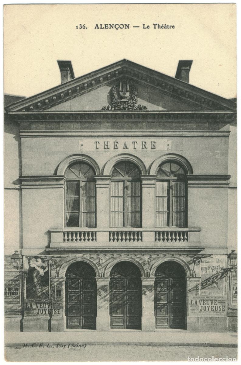 Postales: ALEN&Ccedil;ON_Th&eacute;&acirc;tre_M.C.F. 136 / Teatros Francia