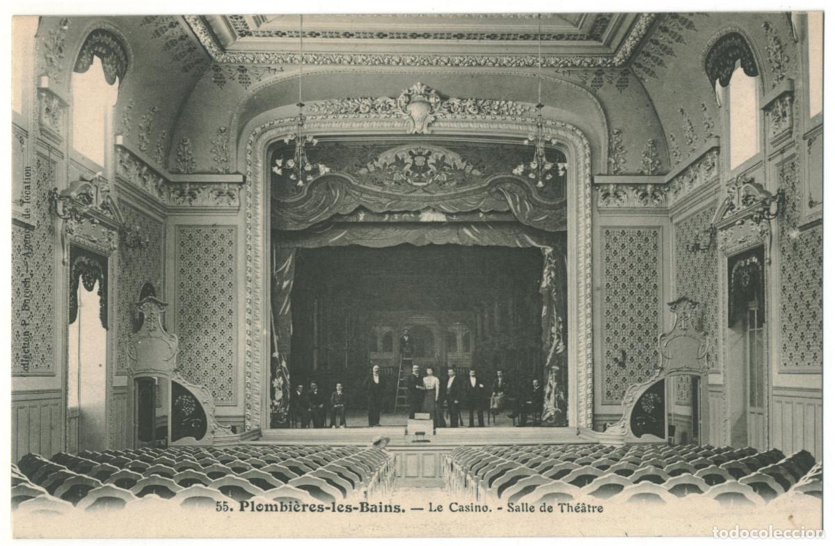 Postales: PLOMBI&Egrave;RES LES BAINS_Casino_P. Buroch 55 / Teatros Francia