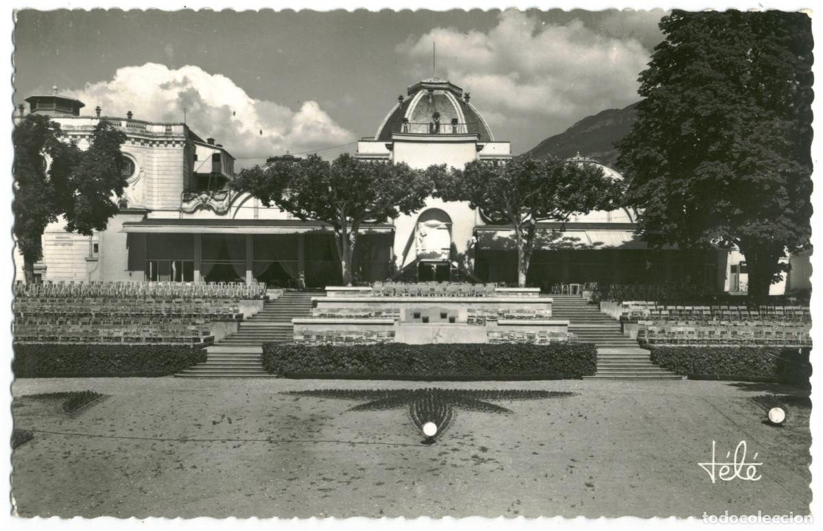 Postkarten: AIX-les-BAINS_Terrasse du Th&eacute;&acirc;tre de Verdure du Grand Cercle_T&eacute;l&eacute; / Teatros Francia