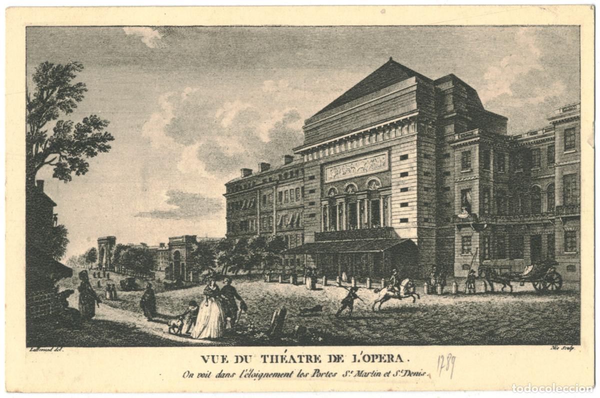 Postkarten: PARIS_Th&eacute;&acirc;tre de l'Op&eacute;ra (1789)_Sin datos / Teatros Francia