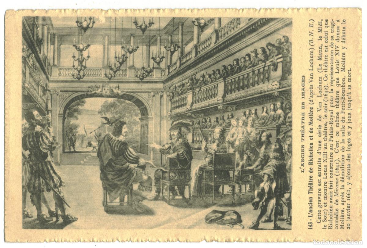Postales: PARIS_Th&eacute;&acirc;tre de Richelieu et de Moli&egrave;re_Bauer Marchet (La Literature par l'image) / Teatros Francia
