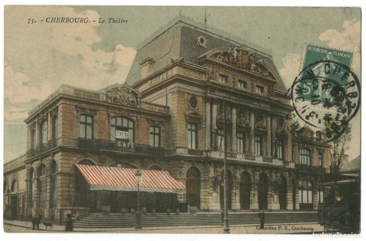 Postales: CHERBOURG_Th&eacute;&acirc;tre_P.B. 75 / Teatros Francia