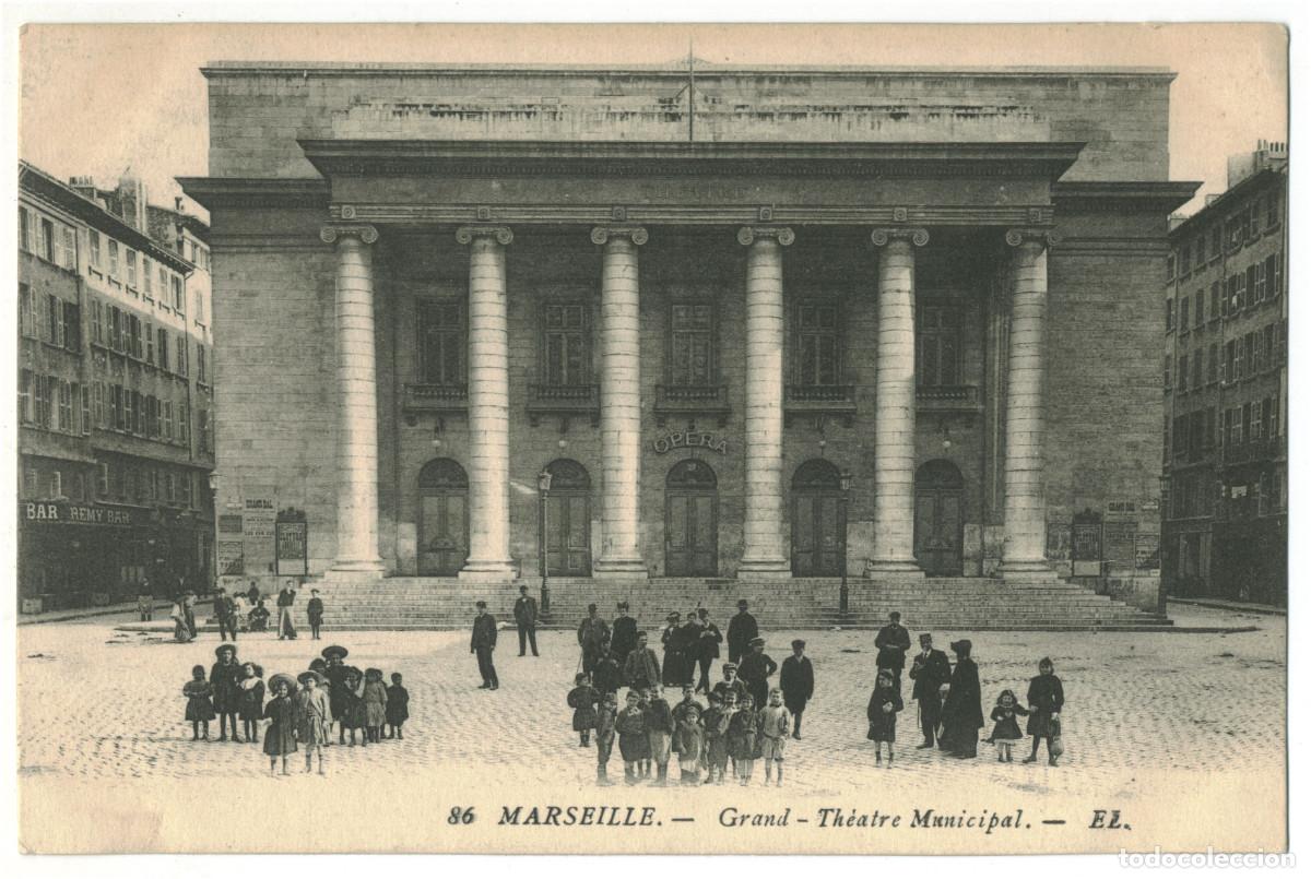 Postales: MARSEILLE_Grand Th&eacute;&acirc;tre Municipal_EL. 86 / Teatros Francia