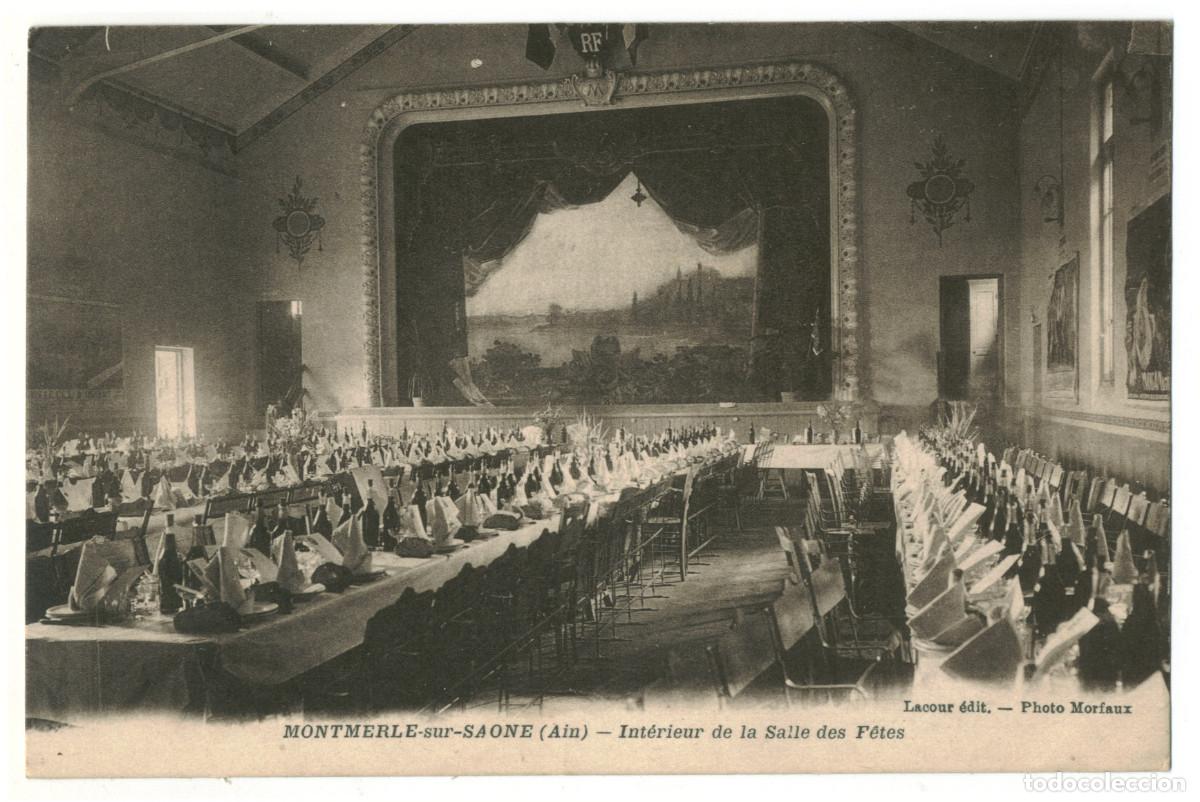 Postales: MONTMERLE SUR SA&Ocirc;NE_Salle des F&ecirc;tes_Lacour & Photo Morfaux / Teatros Francia
