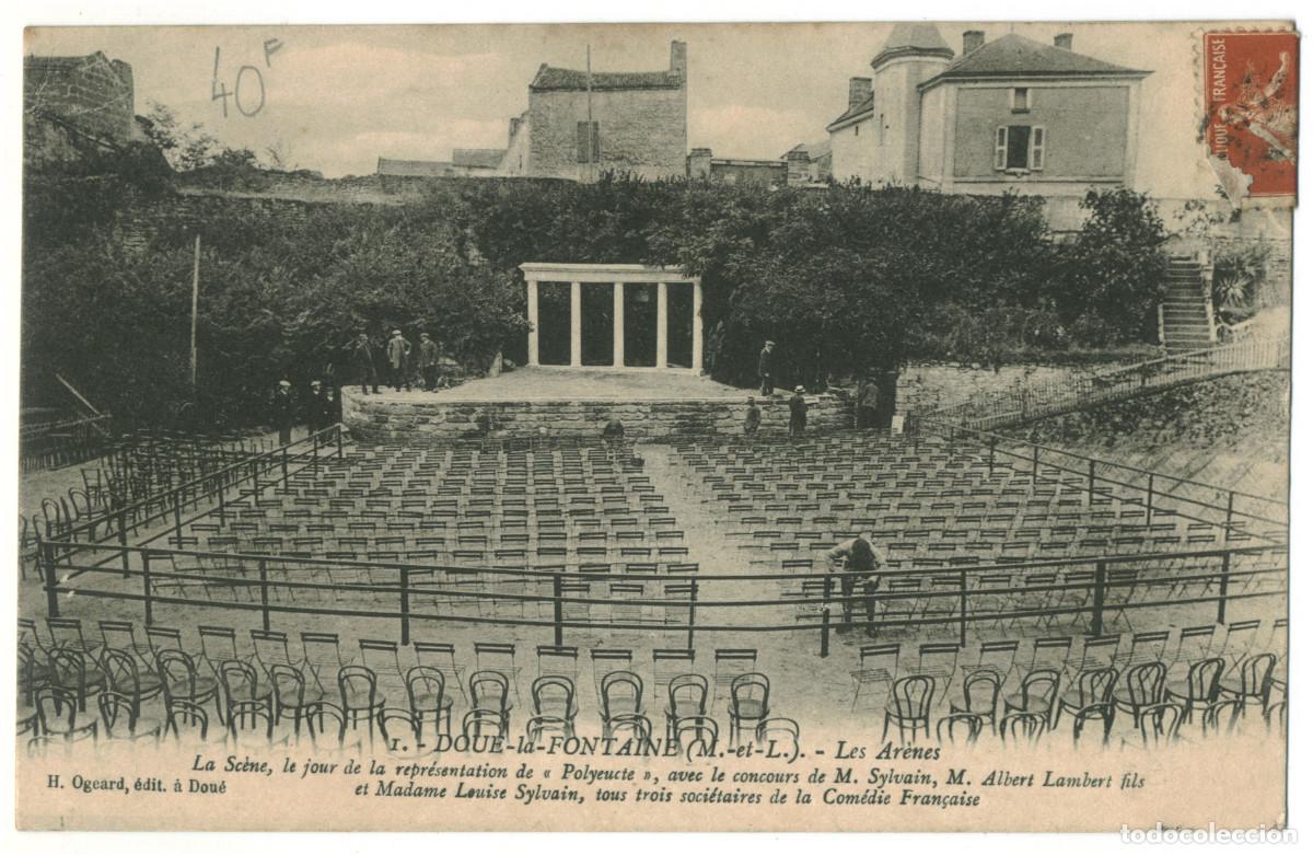 Postales: DOUE LA FONTAINE_Les Ar&egrave;nes & Polyeucte_H. Ogeard 1 / Teatros Francia