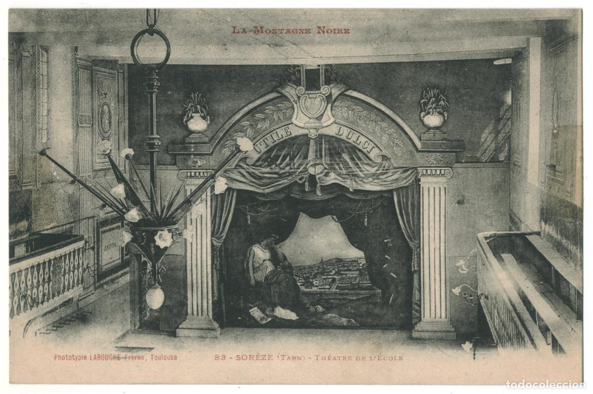 Postales: SOR&Egrave;ZE_Th&eacute;&agrave;tre de l'&Eacute;cole_Labouche 83 / Teatros Francia