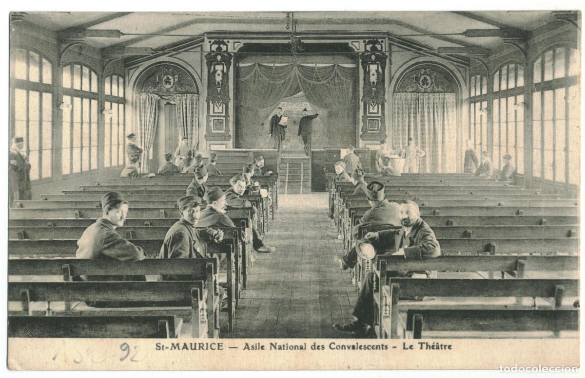 Postales: SAINT MAURICE_Asile National des Convalescents Th&eacute;&acirc;tre_Sin datos / Teatros Francia