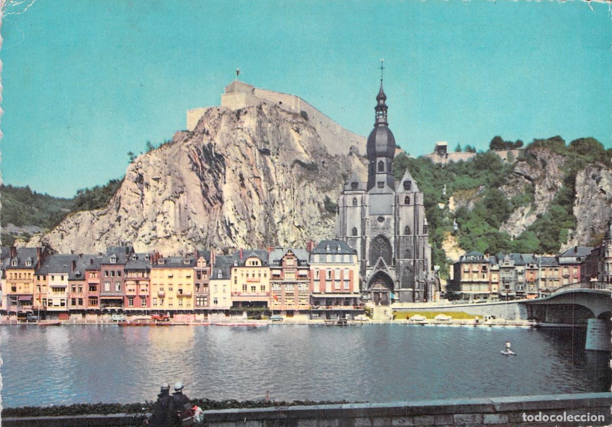 Postales: Tarjeta Postal de Dinant B&eacute;lgica Iglesia Notre-Dame y Ciudadela