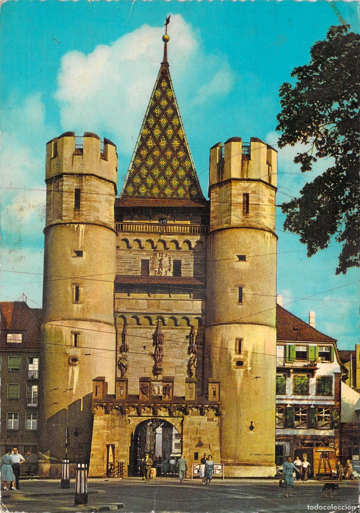 Postales: Postal de la Puerta de Spalentor en Basilea, Suiza
