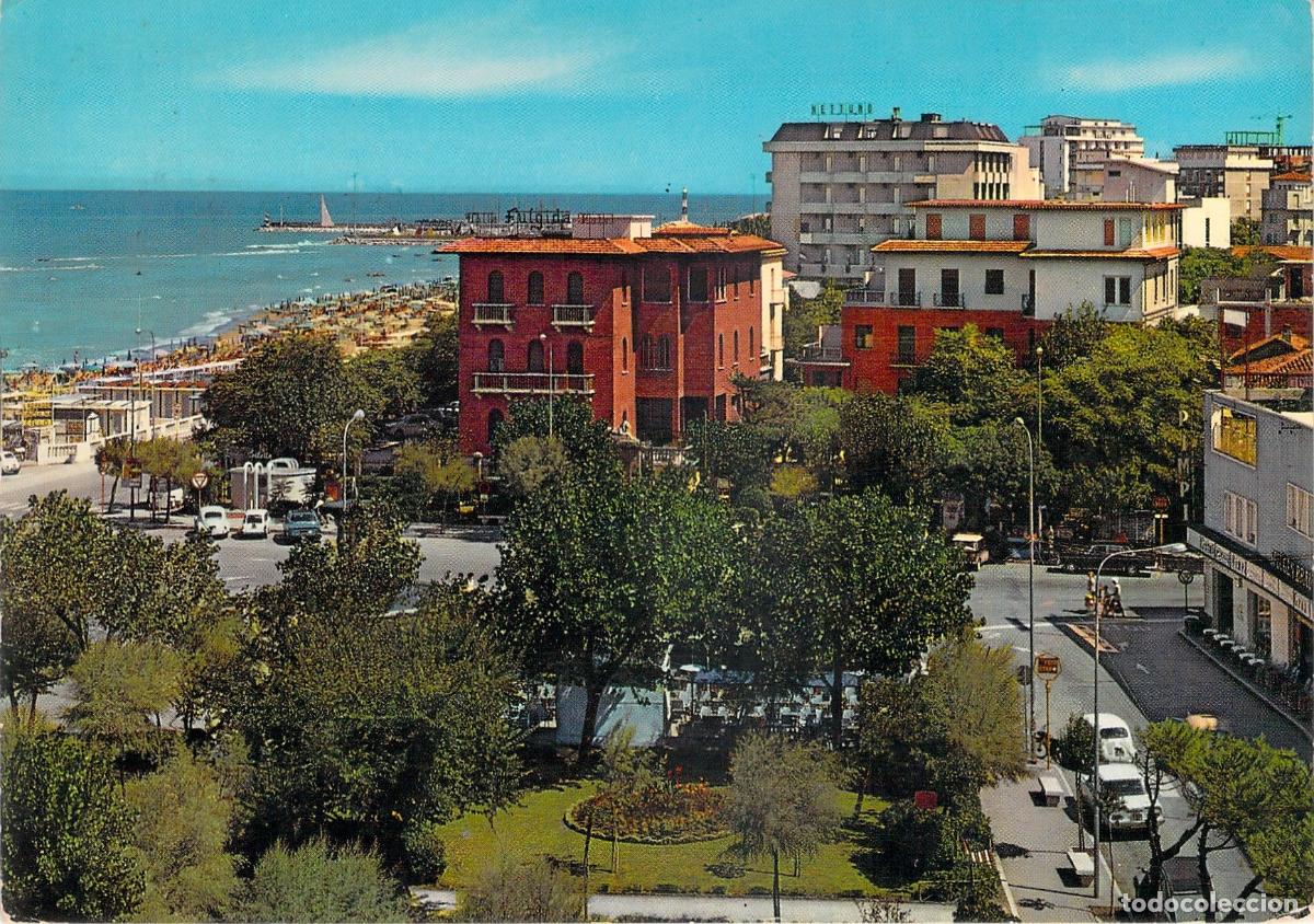 Postais: Postal de Cattolica, Giardini 1&deg; Maggio y Vista Costera de Italia