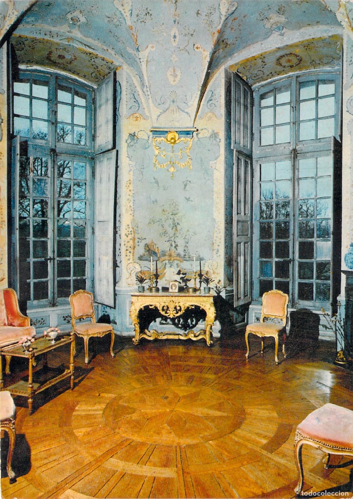 Postcards: Postal del Salon Chinois en el Ch&acirc;teau d'Harou&eacute;, Pinturas de Pillement