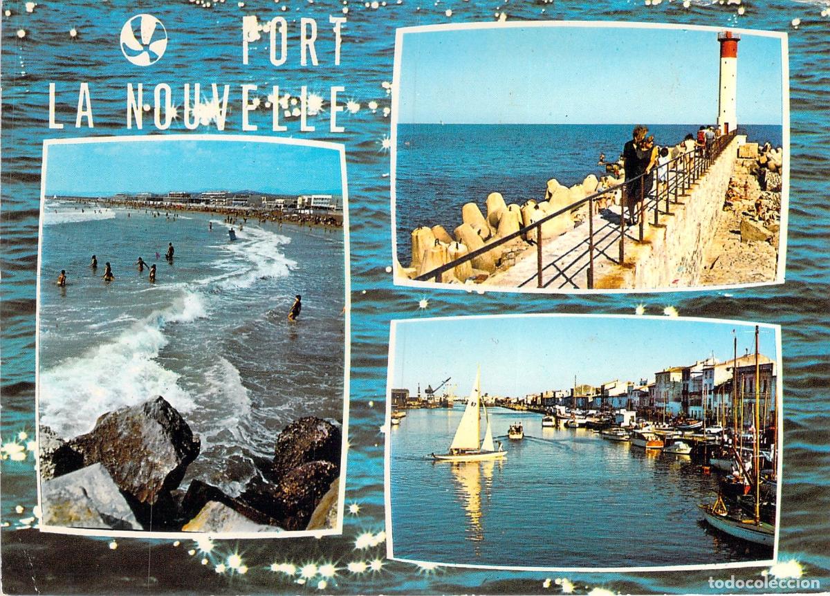 Postales: Postal de Port-la-Nouvelle con Faro, Playa y Puerto de Francia