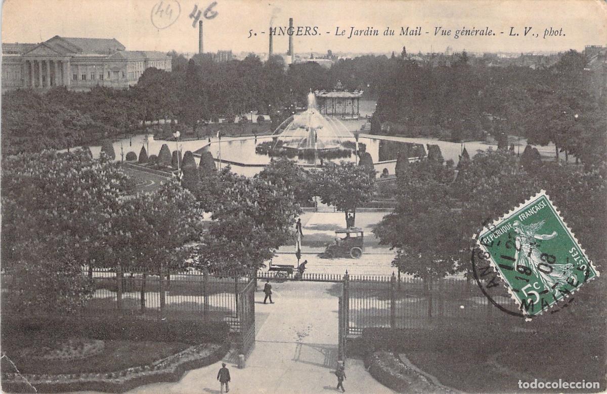 Postcards: Postal de Angers Francia Vista General del Jardin du Mail
