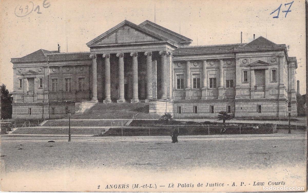 Postais: Postal del Palacio de Justicia en Angers Francia