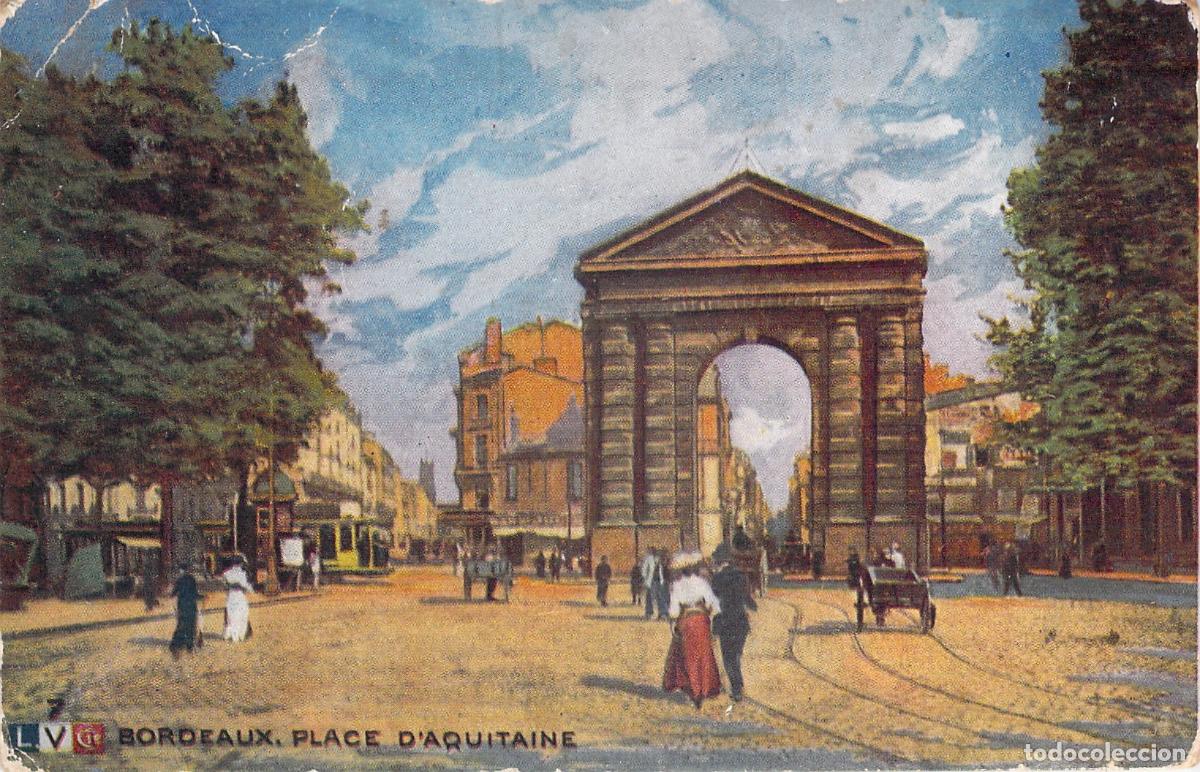 Postales: Postal de la Place d'Aquitaine en Burdeos Francia