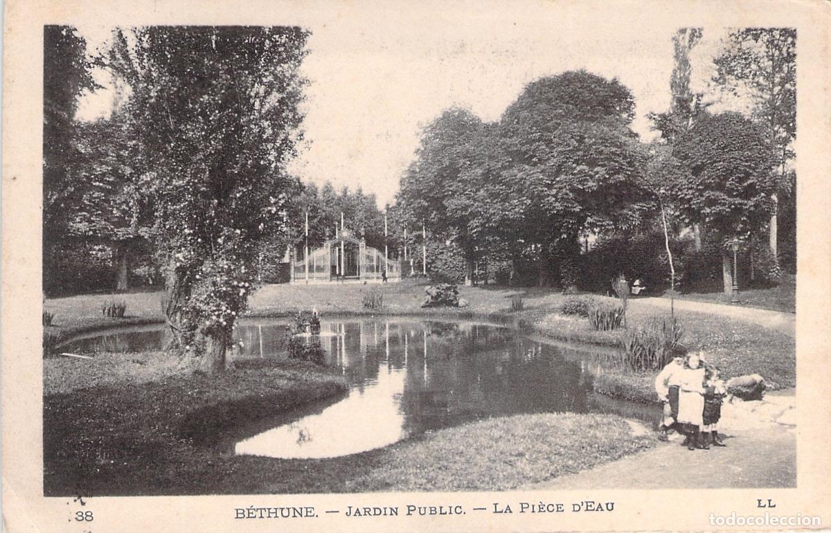 Postais: Postal de B&eacute;thune - Jard&iacute;n P&uacute;blico y Estanque de Agua
