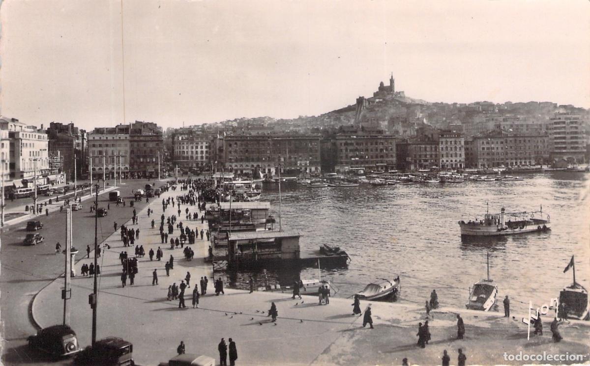 Postcards: Postal de Marsella: Puerto Viejo, Quai des Belges y Notre-Dame