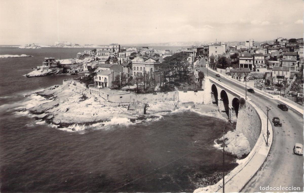 Postales: Postal de Marsella, Promenade de la Corniche y Pont de la Fausse-Monnaie