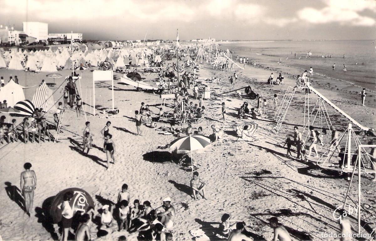 Postales: Postal Playa de Saint-Jean-de-Monts, Vend&eacute;e, Francia