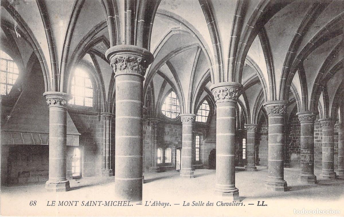 Postales: Postal Abad&iacute;a de Mont Saint-Michel, Sala de los Caballeros