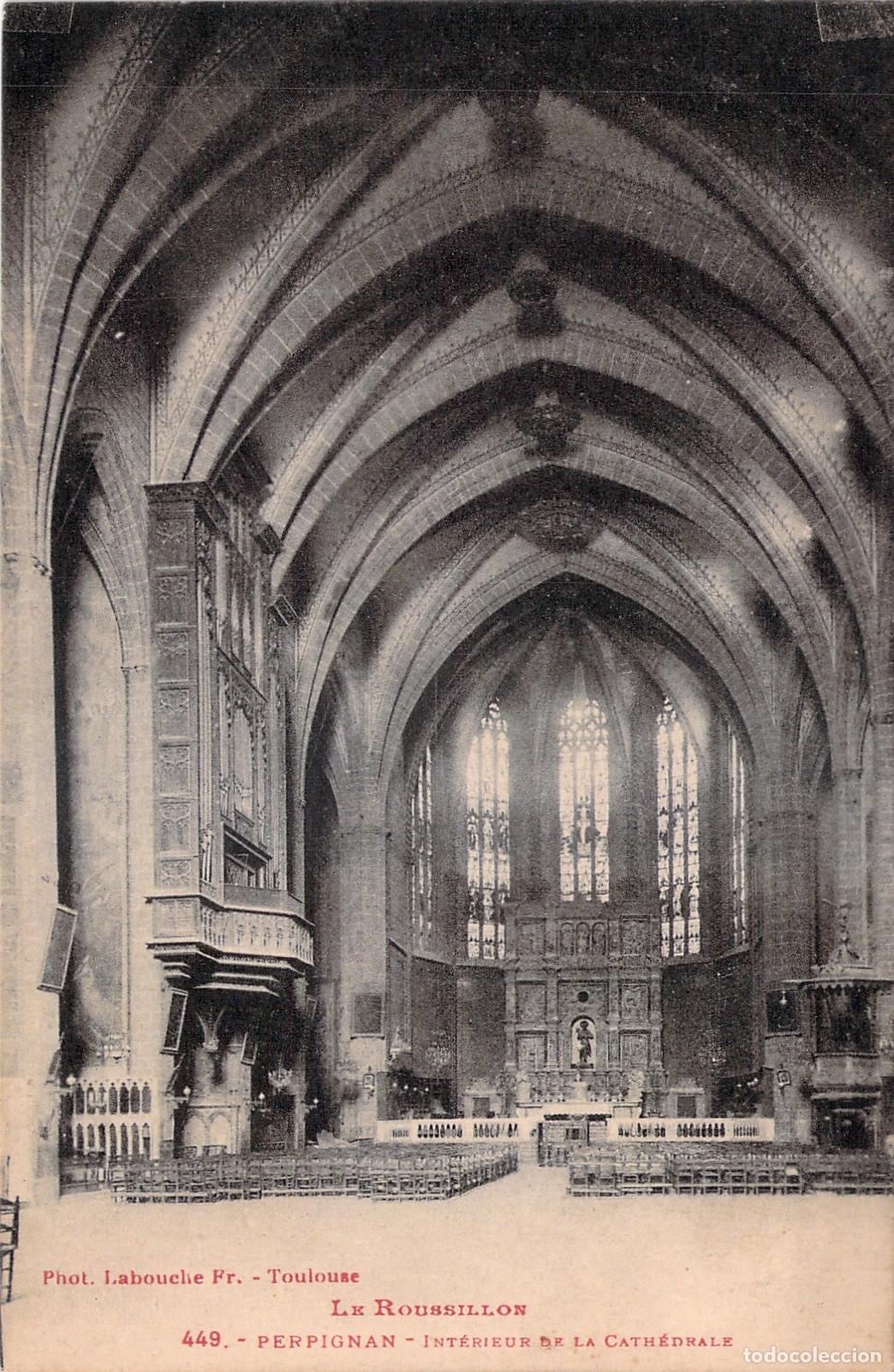 Postales: Postal de Perpignan - Interior de la Catedral de Saint-Jean