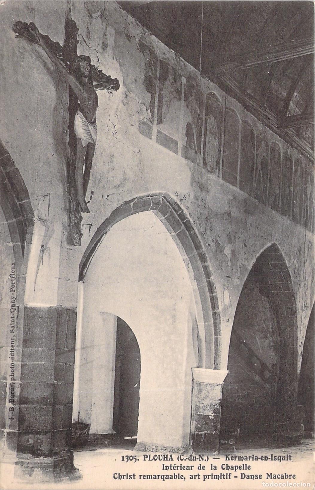Postales: Postal del Interior de la Capilla Kermaria-en-Isquit en Plouha