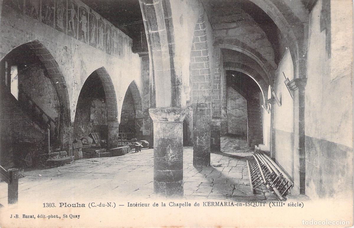 Postales: Postal Interior de la Capilla de Kermaria-en-Isquit en Plouha, Francia