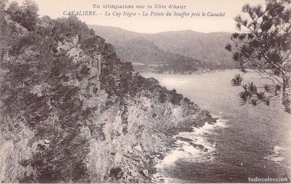 Postales: Postal de Cavali&egrave;re, Le Cap N&egrave;gre y la Pointe du Souffre, Costa Azul
